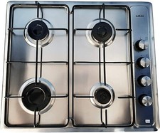 LAREL Piano Cottura 545X 4 fuochi Gas gpl o metano Incasso Inox valvolato Acc. E