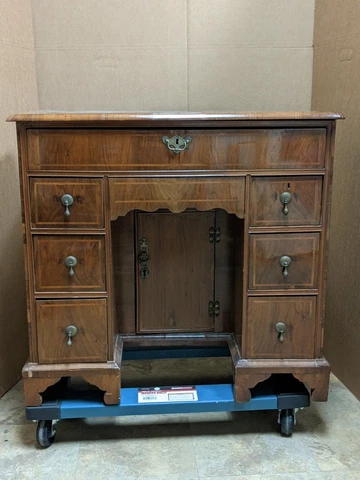 Antique 18th century KNEEHOLE DESK Dressing Table Chest circa 1750  WOW!! Cover