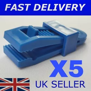 X5 CLIP TELONE IN PLASTICA RIUTILIZZABILE BLU CLIP OCCHIELLI COPRITENDA NON PERFORANTI - Foto 1 di 3