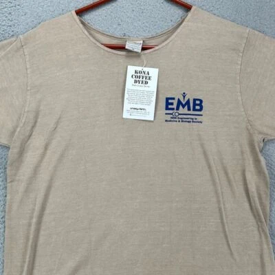 Camiseta Honolulu Havaí Unissex Bege Médio Kona Tingida de Café Camisas Loucas NOVA - Imagem 1 de 4