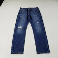 Levi's 501 T Mens Jeans 27x26 Slim Taper Denim button fly 