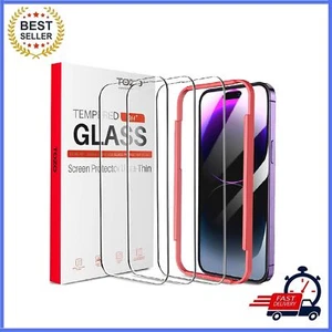 iPhone 14 Pro Max Screen Protector Tempered Glass 2.5D Film 9H Hardness 3 Pack - Zdjęcie 1 z 12