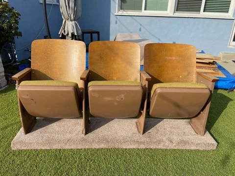 Set of Three Movie Auditorium Theater Seats -- GREAT PRICE!!! Cover