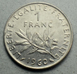 France 1 Franc 1960 KM#925.1 Europe Coin - Picture 1 of 2