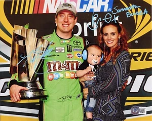 KYLE BUSCH SIGNED 8X10 PHOTO AUTOGRAPH RACER NASCAR SAMANTHA BREXTON BECKETT COA - Picture 1 of 1