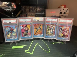 PSA 7-9 (5 cards) 1992 Marvel The Amazing Spiderman 30th Anniversary Cards - Picture 1 of 6