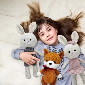 Knitted Plush Toy Doll 10 inch Knitted Plush Stuffed Toy Christmas Birthday🧸 - Bild 1 von 31