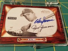 RARE 2004 Bowman Heritage Topps certified  Black and White auto Don Zimmer #65