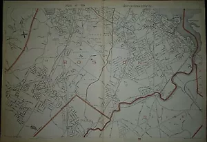 1891 Massachusetts Railroad & Ward Map ~ BOSTON - NEPONSIT - MATTAPAN - ROXBURY - Picture 1 of 4