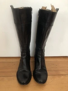Women’s Black Leather Below Knee Boots. Size: 36 - Picture 1 of 11