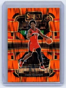 2023-24 Panini Select #96 Amen Thompson Orange Flash Prizms - Picture 1 of 2