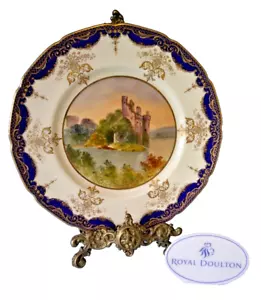 ROYAL DOULTON PIATTO CAERLAVEROCK CASTELLO FIRMATO DA R. MARRONE CIRCA 1939 - Foto 1 di 13