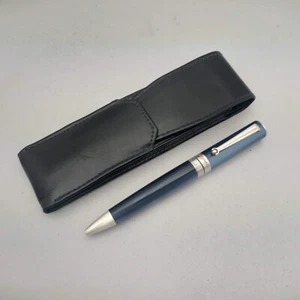 MONTEGRAPPA 1912 ESPRESSIONE BLUE CELLULOID SILVER 925 BALLPOINT PEN VINTAGE RAR - Picture 1 of 9