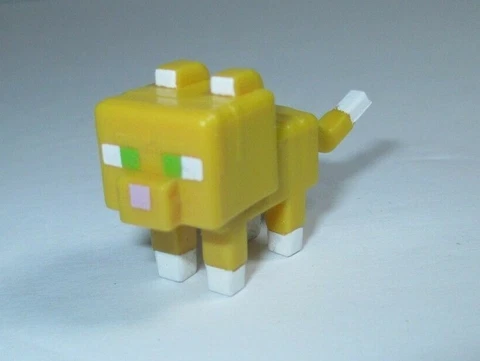 Minecraft Mini-Figures Obsidian Series 4 1" Orange Yellow Cat Figure Mojang Cover