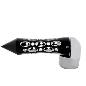 Black "Daytona" 13/15/18 Speed Spike Gearshift Knob w/ Adapter - Horizontal - Picture 1 of 5