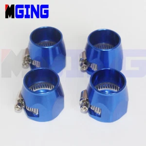 AN12 12AN Fuel Hose Line Clamp Finisher Adapter HEX Finishers HEX-12 4PCS BL - Picture 1 of 4