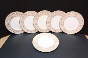 Wedgwood Gold Florentiner Bone China SECHS 10 3/4" Speiseteller W4219 - Bild 1 von 12