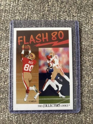 1991 Upper Deck The Collector’s Choice Flash 80 Jerry Rice #86 Foto 1 de 2