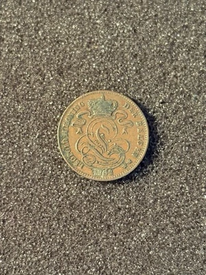 Moneda de 1 céntimo Bélgica 1902 Eendracht Maakt Power moneda de león belga Foto 1 de 4