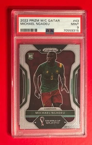 2022 Panini Prizm World Cup Michael Ngadeu #43 PSA 9 Cameroon Soccer Rookie Card - Picture 1 of 2