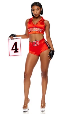 Sexy Forplay Knockout MMA Ring Card Girl 5pc Costume 553168 - Image 1 of 4