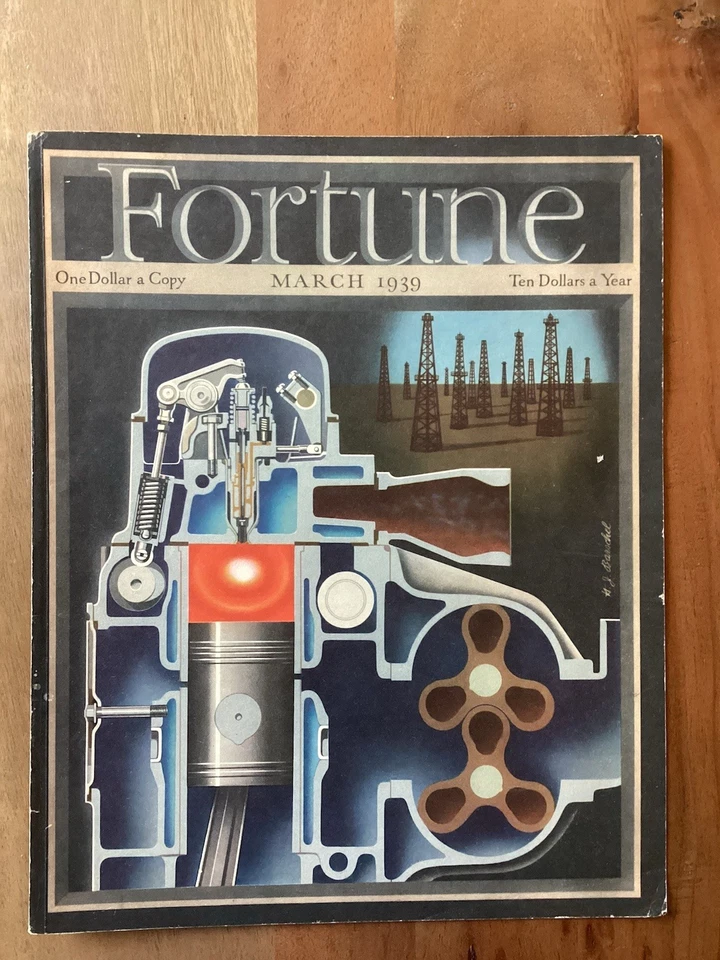 Fortune Magazine March 1939 Cover Only By H.J. Barschel - Image 1 of 1