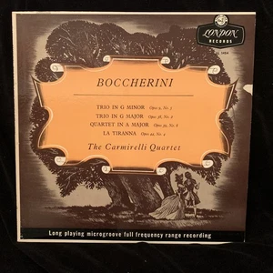 BOCCHERINI Trios & Quartets - CARMIRELLI QUARTET - LONDON LL 1454 LP 1956  - Picture 1 of 4