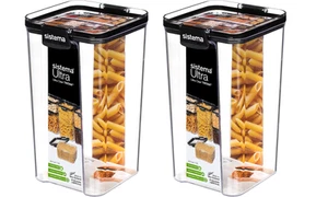 2 x Sistema Ultra Tritan Container 1.3L Airtight Impact resistant Food Storage - Picture 1 of 2
