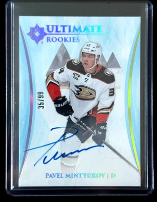 2023-24 UD Ultimate Collection Pavel Mintyukov Ultimate Logos Auto Card /99 - Image 1 of 2
