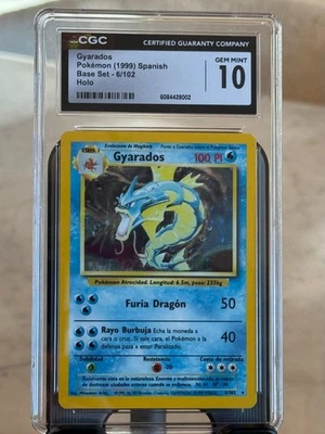 Pokemon 1999 Gyarados Spanish Base Set - 6/102 Gem Mint 10 - Image 1 of 2