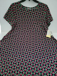 LuLaRoe Carly Kleid Damen Rosa Grün High Low Disney Minnie Mouse Dress Med - Bild 1 von 6