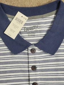 Duluth Trading No Polo Shirt Men's 3XL Tall Blue Relaxed Cotton Front Pocket NWT - Picture 1 of 8