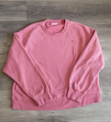 Champion Pink Sweatshirt XL Size Made In Vietnam Soft Fleece Lining Crewneck - Image 1 of 4