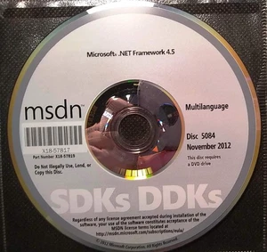 Microsoft .NET Framework 4.5 Full Version w/ License - Picture 1 of 1