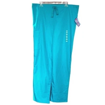 NWT Cherokee teal blue unisex drawstring cargo scrub pants Women Small tall - Image 1 of 4