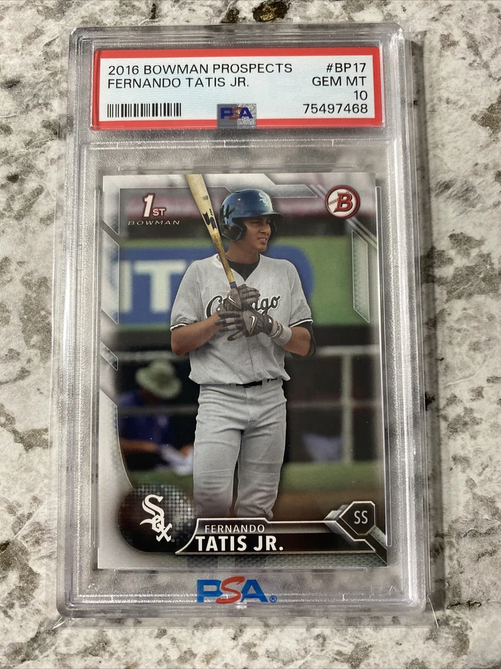 2016 Bowman Prospects Фернандо Татис младший RC ДЕБЮТАНТ NOBP17 PSA 10 GEM MT - Изображение 1 из 1
