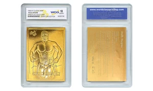 1990-91 Classic HULK HOGAN WWF Wrestling GOLD Card Signature Edition GEM-MINT 10 - Picture 1 of 3