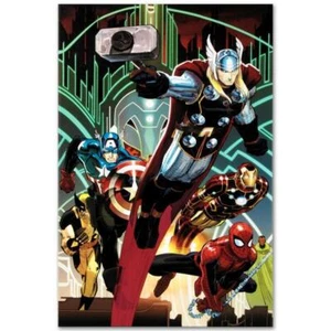 Marvel Comics "Avengers" Limited Edition Art Canvas Numbered - Picture 1 of 2