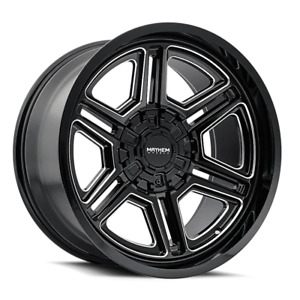 Mayhem 20x9 Wheel Gloss Black Milled 8117 Hermosa 5x4.5/5x5 +18mm Aluminum Rim