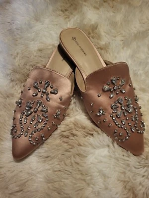 Call It Spring Stones Pointed Toe Slide Sandals Pink Sz 9 Lite Weight - Image 1 of 4