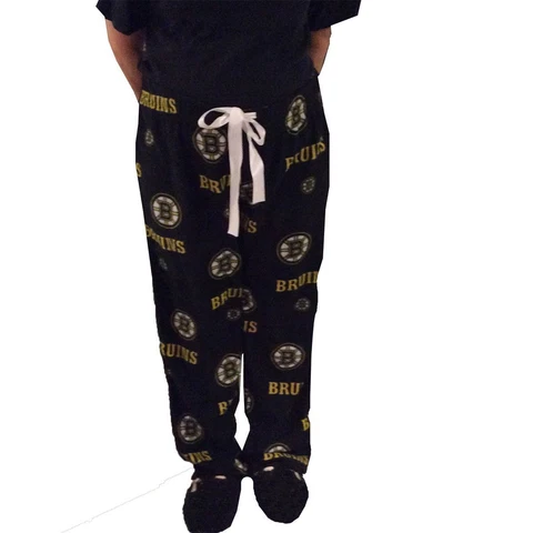 Boston Bruins Womens Fleece Pajama Pants Cover