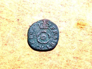 Carlo I 1625-49 Rosa Farthing in rame tipo #2 D11 - Foto 1 di 2
