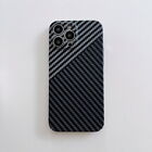Carbon Fiber Shockproof PC Case for iPhone 14 13 15 Pro Max Luxury Hybrid Cover