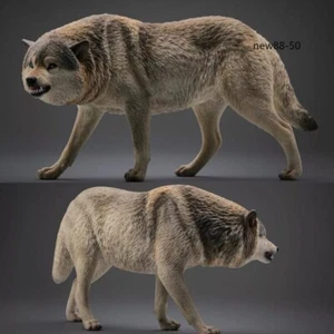 JXK 1/6 graue Wolfsstatue Harz Modell Ausstellungsfigur Zubehör LXF2209C AUF LAGER - Bild 1 von 7
