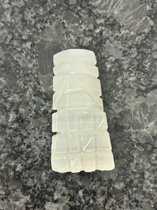2 Vtg Aztec White Onyx/Marbel Bishop Chess Piece - Picture 1 of 2