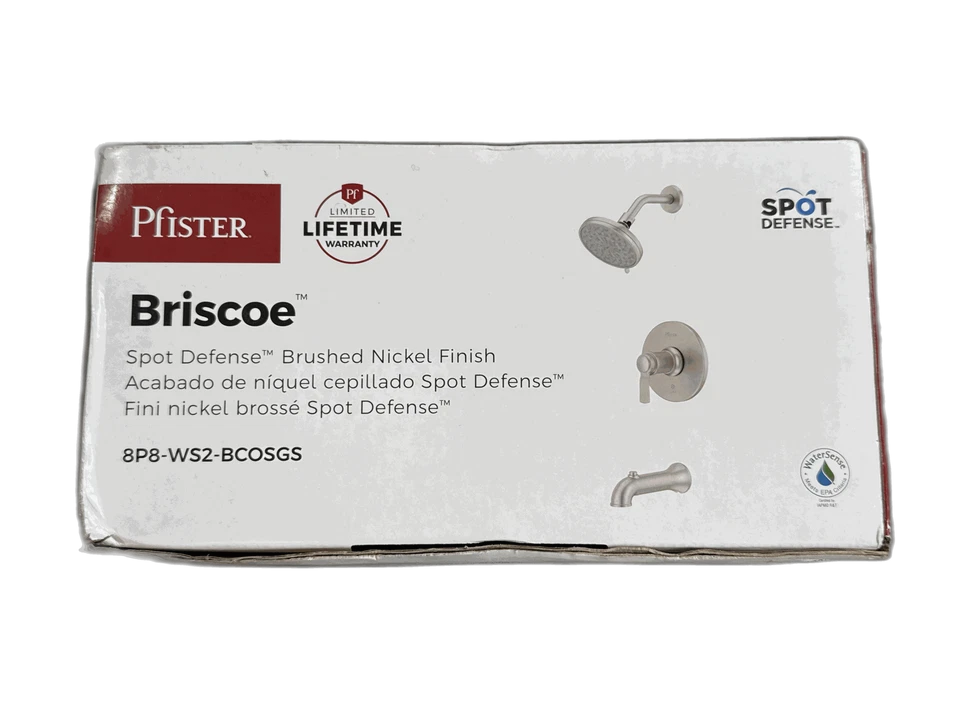 Pfister Briscoe 1-Handle 1-Spray Tub & Shower Faucet 1.75 GPM in Stainless Steel - Image 1 of 1