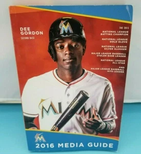 GUÍA DE MEDIOS DE BÉISBOL DE MIAMI MARLINS - 2016 - DEE GORDON - NUNCA LEÍDO - Imagen 1 de 1