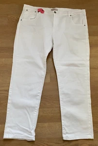 DB WHITE CAPRI JEANS SIZE 12 - Picture 1 of 2