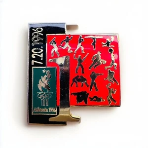 Vintage Atlanta Olympics Opening Enamel Lapel Hat Pin BD - Picture 1 of 3