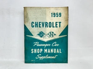 1959 Chevrolet Pass Car ORIGINAL Shop Manual Supplement Impala Bel Air Biscayne - Picture 1 of 6
